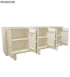 Distressed White Solid wood HandCarved TV cabinet with Storage for Living Room