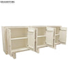 Distressed White Solid wood HandCarved TV cabinet with Storage for Living Room - D'DASS Store