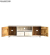 Distressed White Solid wood HandCarved TV cabinet with Storage for Living Room - D'DASS Store
