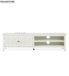 Distressed White Solid wood HandCarved TV cabinet with Storage for Living Room - D'DASS Store