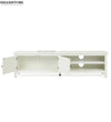 Distressed White Solid wood HandCarved TV cabinet with Storage for Living Room - D'DASS Store