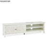 Distressed White Solid wood HandCarved TV cabinet with Storage for Living Room