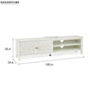 Distressed White Solid wood HandCarved TV cabinet with Storage for Living Room - D'DASS Store
