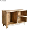 Distressed Natural Solid wood HandCarved TV cabinet with Storage for Living Room - D'DASS Store