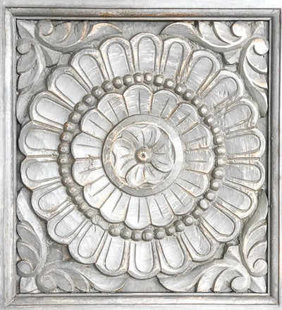 Rustic Grey Wooden HandCarved Wardrobe & Almirah | DDASSWRD11 - D'DASS Store