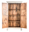 Rustic Grey Wooden HandCarved Wardrobe & Almirah | DDASSWRD11