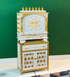 Wooden Pooja Temple & Puja Mandap with Cabinet for Home | DDASSWT2411Cabinet_BGD