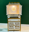 Wooden Pooja Temple & Puja Mandap with Cabinet for Home | DDASSWT2411Cabinet_BGD