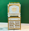 Wooden Pooja Temple & Puja Mandap with Cabinet for Home | DDASSWT2411Cabinet_BGD
