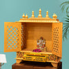 Golden Wooden Pooja Temple & Puja Mandap For Home | DDASSWT2412GD - D'DASS Store