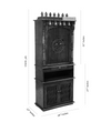 5 feet Prarthana Wooden Home Temple & Puja Mandir with Cabinet Storage | DDASSWT2460_CopperD - D'DASS Store