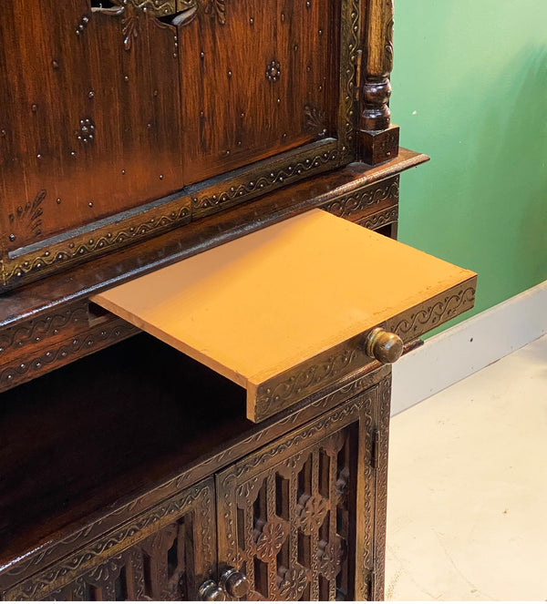 5 feet Prarthana Wooden Home Temple & Puja Mandir with Cabinet Storage | DDASSWT2460_CopperD - D'DASS Store
