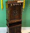 5 feet Prarthana Wooden Home Temple & Puja Mandir with Cabinet Storage | DDASSWT2460_CopperD - D'DASS Store