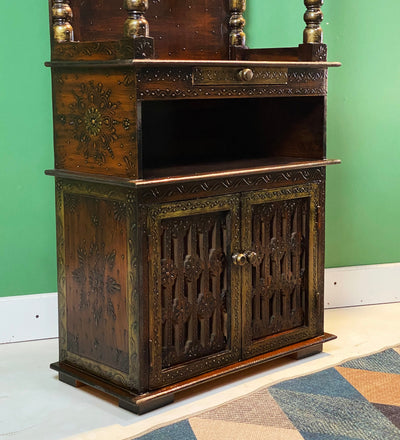 5 feet Aaradhya Wooden Home Temple & Puja Mandir with Cabinet Storage | DDASSWT2460_C - D'DASS Store