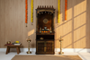5 feet Aaradhya Wooden Home Temple & Puja Mandir with Cabinet Storage | DDASSWT2460_C - D'DASS Store