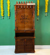5 feet ShivAalaya Wooden Home Temple & Puja Mandir with Cabinet Storage | DDASSWT2460_HPD - D'DASS Store