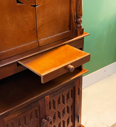 5 feet ShivAalaya Wooden Home Temple & Puja Mandir with Cabinet Storage | DDASSWT2460_HPD - D'DASS Store