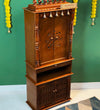 5 feet ShivAalaya Wooden Home Temple & Puja Mandir with Cabinet Storage | DDASSWT2460_HPD - D'DASS Store