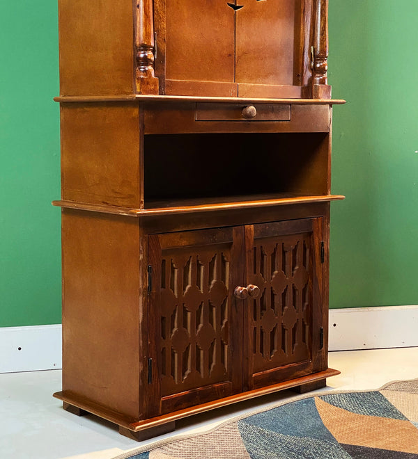 5 feet ShivAalaya Wooden Home Temple & Puja Mandir with Cabinet Storage | DDASSWT2460_HPD - D'DASS Store