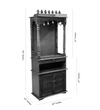 5 feet DevGriha Wooden Home Temple & Puja Mandir with Cabinet Storage | DDASSWT2460_HP - D'DASS Store