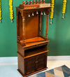 5 feet DevGriha Wooden Home Temple & Puja Mandir with Cabinet Storage | DDASSWT2460_HP - D'DASS Store