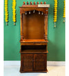 5 feet DevGriha Wooden Home Temple & Puja Mandir with Cabinet Storage | DDASSWT2460_HP - D'DASS Store