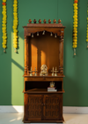 5 feet DevGriha Wooden Home Temple & Puja Mandir with Cabinet Storage | DDASSWT2460_HP - D'DASS Store