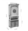5 feet Prarthana Wooden Home Temple & Puja Mandir with Cabinet Storage | DDASSWT2460_RGD - D'DASS Store
