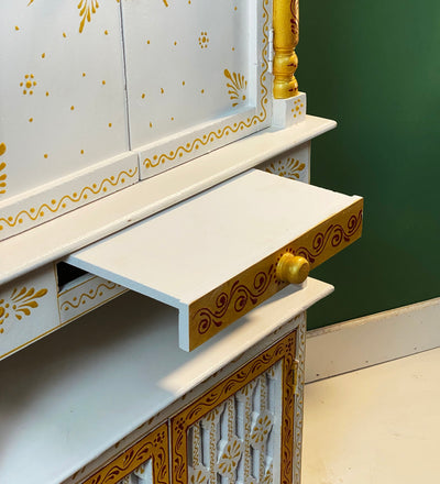 5 feet Prarthana Wooden Home Temple & Puja Mandir with Cabinet Storage | DDASSWT2460_RGD - D'DASS Store