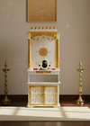 5 feet Wooden Home Temple & Puja Mandir with Cabinet Storage | DDASSWT2460_RG - D'DASS Store
