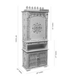 5 feet Shraddha Wooden Home Temple & Puja Mandir with Cabinet Storage | DDASSWT2460_WGD - D'DASS Store