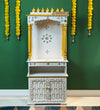 5 feet Wooden Home Temple & Puja Mandir with Cabinet Storage | DDASSWT2460_WG - D'DASS Store