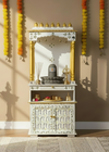 5 feet Wooden Home Temple & Puja Mandir with Cabinet Storage | DDASSWT2460_WG - D'DASS Store