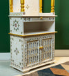 5 feet Wooden Home Temple & Puja Mandir with Cabinet Storage | DDASSWT2460_WG - D'DASS Store
