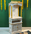 5 feet Wooden Home Temple & Puja Mandir with Cabinet Storage | DDASSWT2460_WG - D'DASS Store