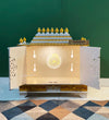 Handpainted Sheesham MDF Wooden Pooja Mandir with Gopuram | DDASSWT3218RGD - D'DASS Store