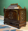 Copper finish Sheesham MDF Wooden Pooja Mandir with Gopuram | DDASSWT3218CopperD - D'DASS Store