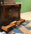 Copper finish Sheesham MDF Wooden Pooja Mandir with Gopuram | DDASSWT3218CopperD - D'DASS Store