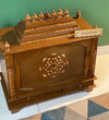 Honey finish Sheesham MDF Wooden Pooja Mandir with Gopuram | DDASSWT3218HPD - D'DASS Store