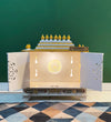 Handpainted Sheesham MDF Wooden Pooja Mandir with Gopuram | DDASSWT3218WGD - D'DASS Store