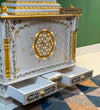 Handpainted Sheesham MDF Wooden Pooja Mandir with Gopuram | DDASSWT3218WGD - D'DASS Store