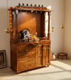 Sri Laxmi South Indian Style Solid Sheesham Wood Pooja Mandir | DDASSWTSOLID-39 - D'DASS Store