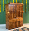 Shri Kuber South Indian Style Solid Sheesham Wood Pooja Mandir | DDASSWTSOLID-42 - D'DASS Store