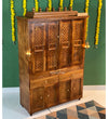 Shri Kuber South Indian Style Solid Sheesham Wood Pooja Mandir | DDASSWTSOLID-42 - D'DASS Store