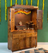 Shri Kuber South Indian Style Solid Sheesham Wood Pooja Mandir | DDASSWTSOLID-42 - D'DASS Store