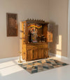 Shri Kuber South Indian Style Solid Sheesham Wood Pooja Mandir | DDASSWTSOLID-42 - D'DASS Store