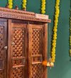 Shri Kuber South Indian Style Solid Sheesham Wood Pooja Mandir | DDASSWTSOLID-42 - D'DASS Store