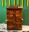 Rajlaxmi South Indian Style Solid Sheesham Wood Pooja Mandir | DDASSWTSOLID43 - D'DASS Store