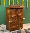 Rajlaxmi South Indian Style Solid Sheesham Wood Pooja Mandir | DDASSWTSOLID43 - D'DASS Store