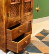 Rajlaxmi South Indian Style Solid Sheesham Wood Pooja Mandir | DDASSWTSOLID43 - D'DASS Store
